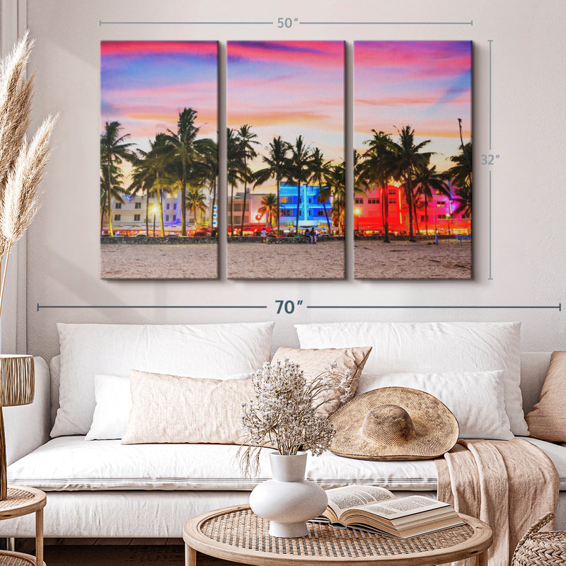 " Miami Beach USA " on, 32" H x 50" W