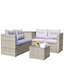 Ensemble de canapé modulaire d'extérieur en rotin et osier 4 pièces avec boîte de rangement-885138961-885138958