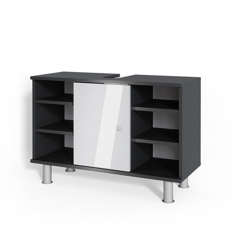Bodan 800mm Free-Standing Single Vanity Base, Black