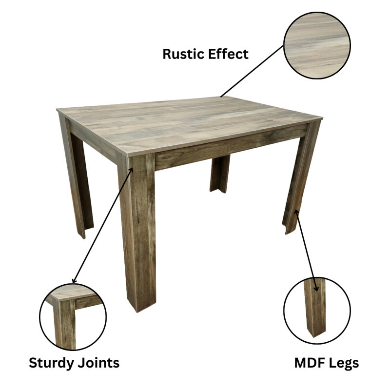 4 - Person Dining Set, 75cm H x 80cm W x 140cm D
