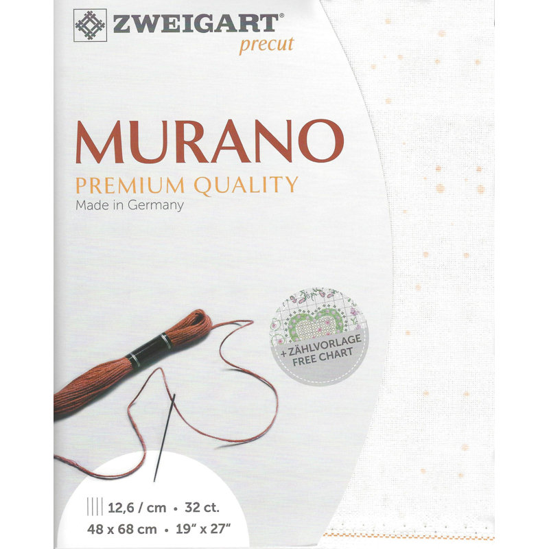 Prédécoupé Zweigart Murano Splash 32 points rose Splash 3984/1319