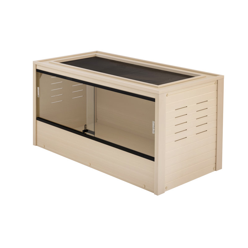 Four piece Set, Two Reptile Enclosures with Stand and Stacker, Maple