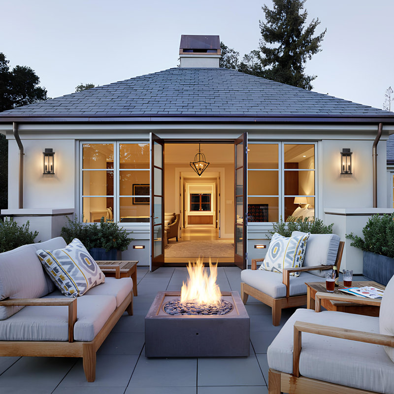 Outdoor Wall Lantern with Clear Glass Shade