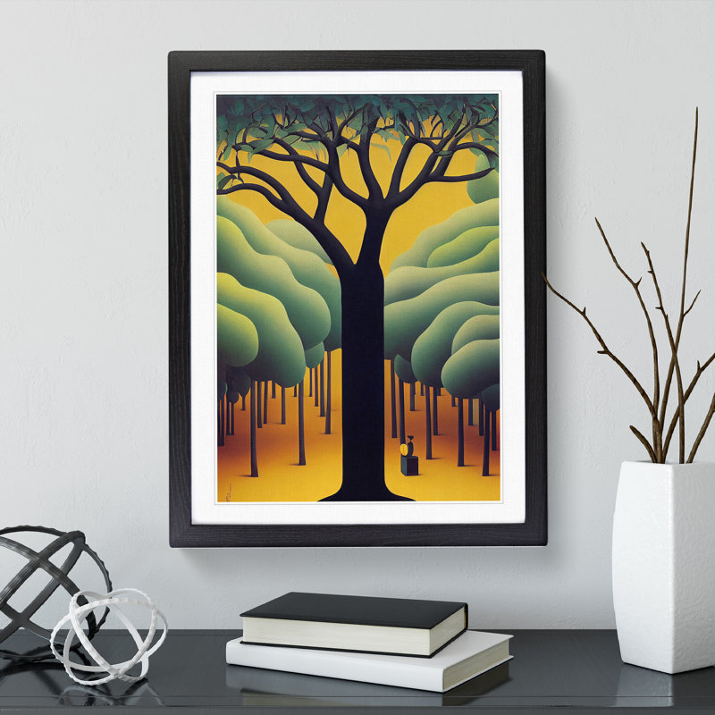 XV1022-4617X The Splendid Tree - Single Picture Frame Print, Black, 34cm H x 25cm W x 2cm D