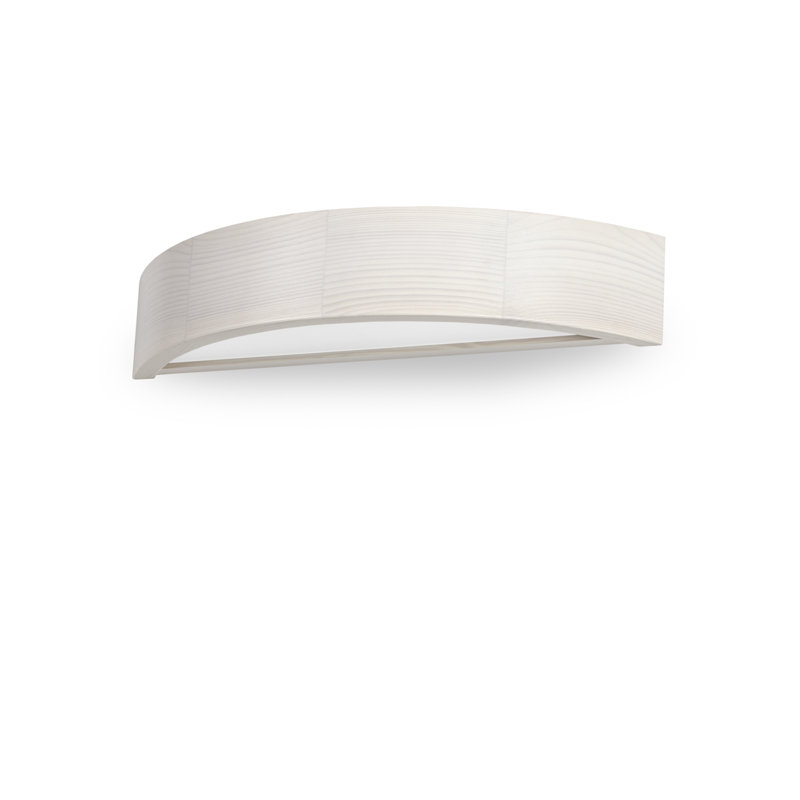 Demitrious Glass Flush Mounted Sconce, White Beech