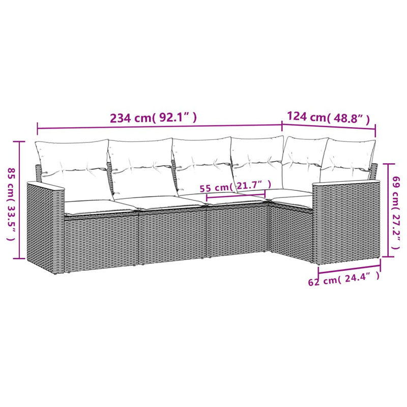 Vidaxl Garden Sofa Set