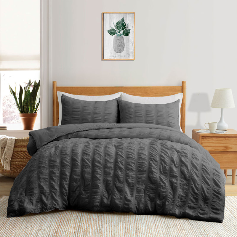 Gray Full Down Alternative Microfiber Comforter Set