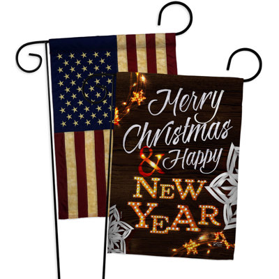Drapeau de jardin en polyester 1 face x 1 pi 7 pi Winter Yard