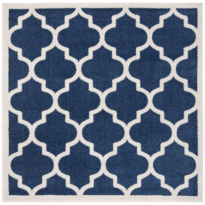Ammundsen Geometric Navy Area Rug