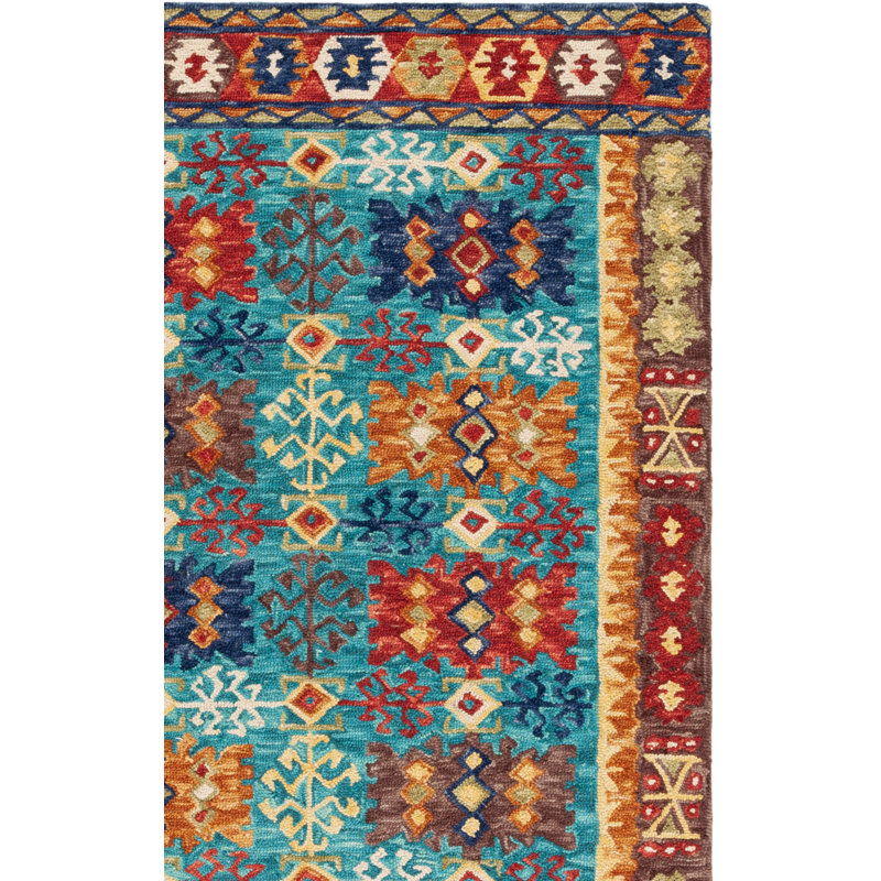 Tapis en laine touffeté à la main Vahakn, Carré 3 pi