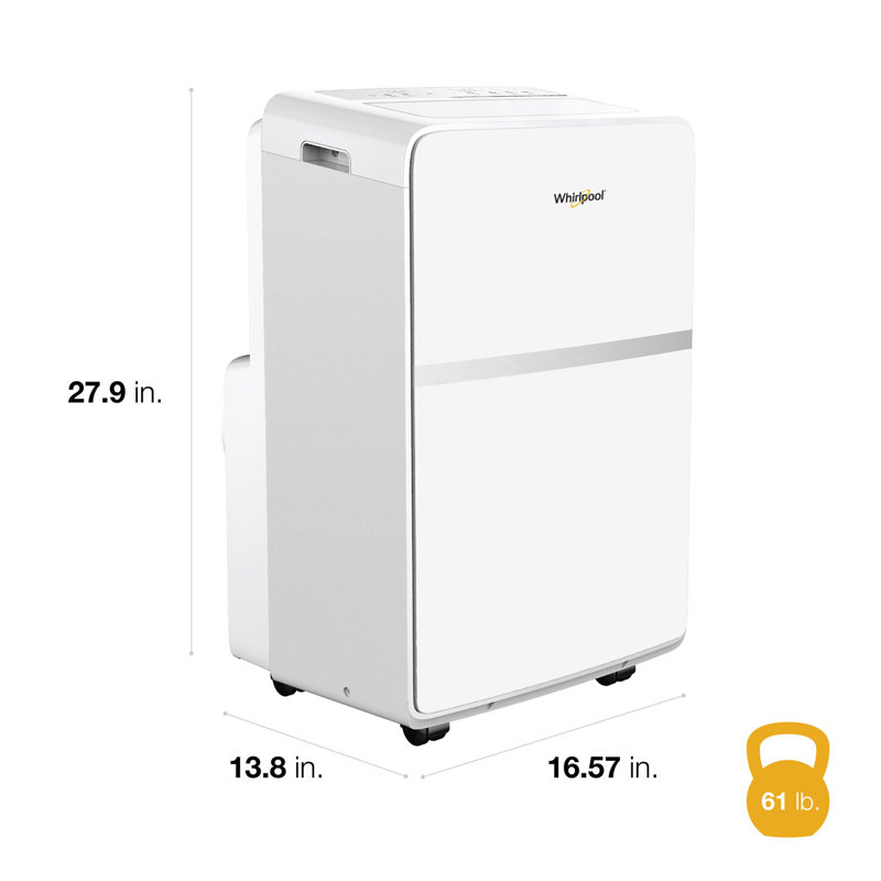 White 8000 BTU Portable Air Conditioner with Remote