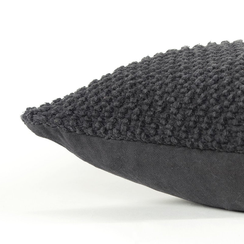 Coussin décoratif en coton, Noir