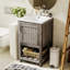 Meuble-lavabo avec lavabo, meuble-lavabo avec lavabo rectangulaire en céramique