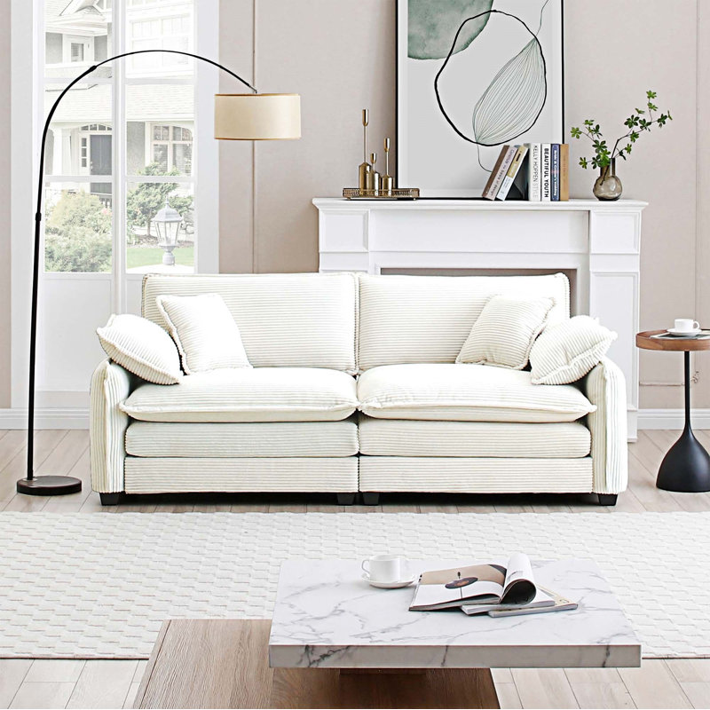 Ensemble de canapé moderne 3 pièces, Beige