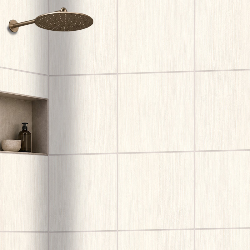 Refinery Semi-Polished 24'' W x 24'' L Porcelain Singular Tile, Linen