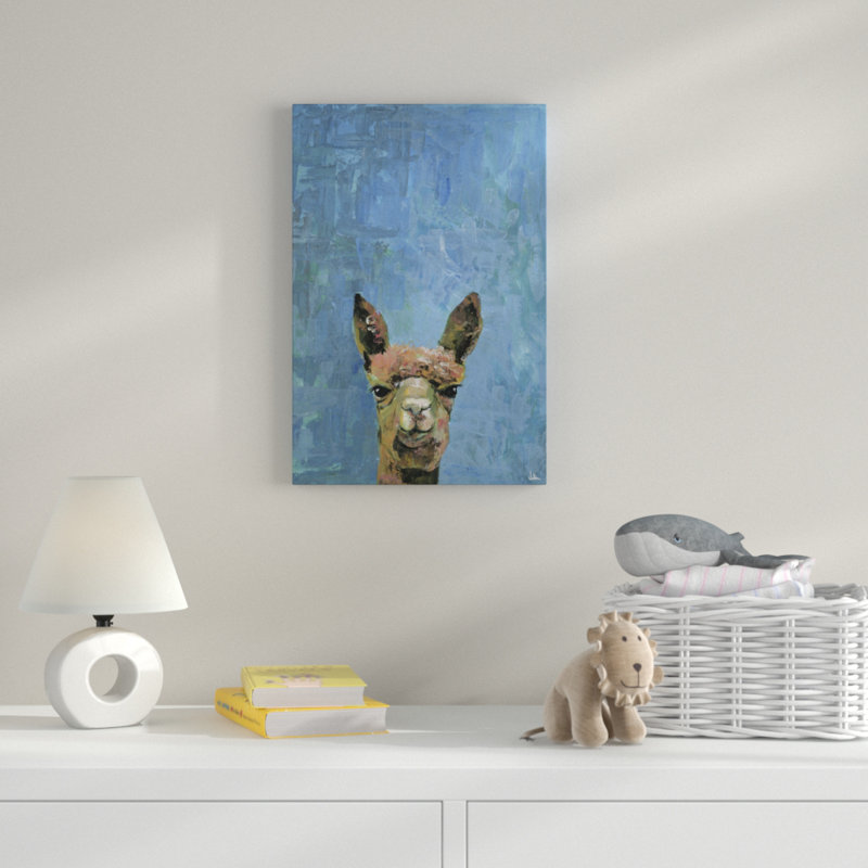 «What Up Llama», reproduction sur toile tendue, H 18 po x l 12 po x P 1,5 po