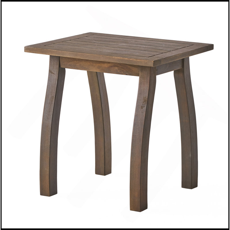 SELMA Weather-Resistant Outdoor Patio Side Table, Perfect For Drinks, Snacks, And Decor, Gray