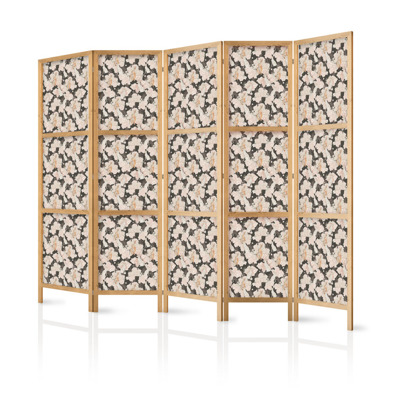 171cm H Solid Wood Folding Room Divider, 171cm H x 225cm W x 1.2cm D