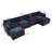 Modern Chenille Loveseat Sofa Couch With Ottoman-1360277067-1360277066