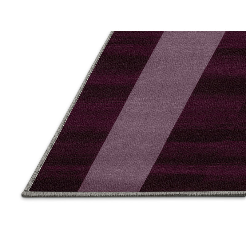 Tapis brun à carreaux lavable à la machine, Carré 4 pi