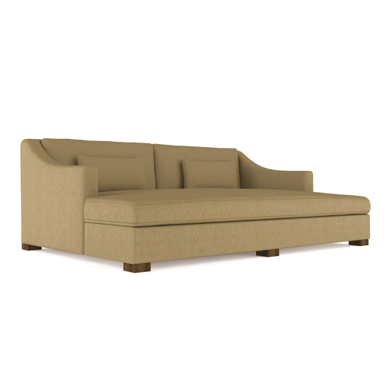 Crosby Slope Arm Daybed, Distressed Leather Graphite, Weathered