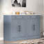 Buffet moderne avec 1 tiroir, 2 tablettes réglables et 2 tablettes de porte, ensemble de 2-119061416