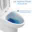 Toilette allongée monobloc à double chasse haute efficacité blanc brillant - 28,74 x 13,78 x 27,17