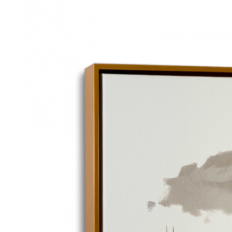 Winter's Quiet Refuge Set of 2 Canvas Prints in a Black Frame, 8" x 12", Polished Gold Floater Framed, 25" H x 74" W x 1.75"D