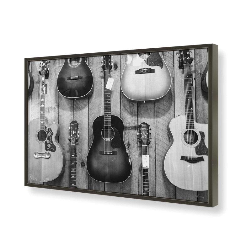 «Guitar Heaven I» par Jennifer Rigsby, reproduction d'art, 48 W x 32 H, Noir, Framed Print