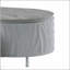 Table basse à finition brillante et chromée yukino avec rangement spacieux et design durable pour les salons modernes