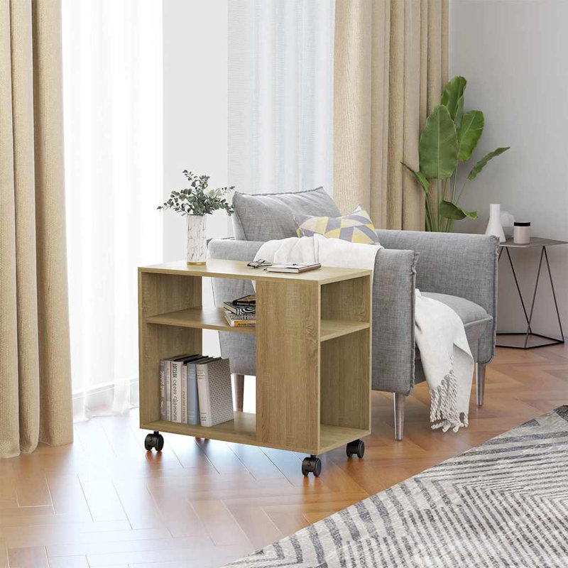 Aila Side Table 70x35x55 cm Engineered Wood, Sonoma Oak