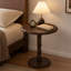 Table d'appoint piédestal vintage en bois massif, table de bout et table de chevet multi-usage, table basse décorative pour salon, chambre à coucher, coin canapé, bureau et petits espaces