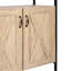 Armoire de rangement rustique en bois avec tablettes