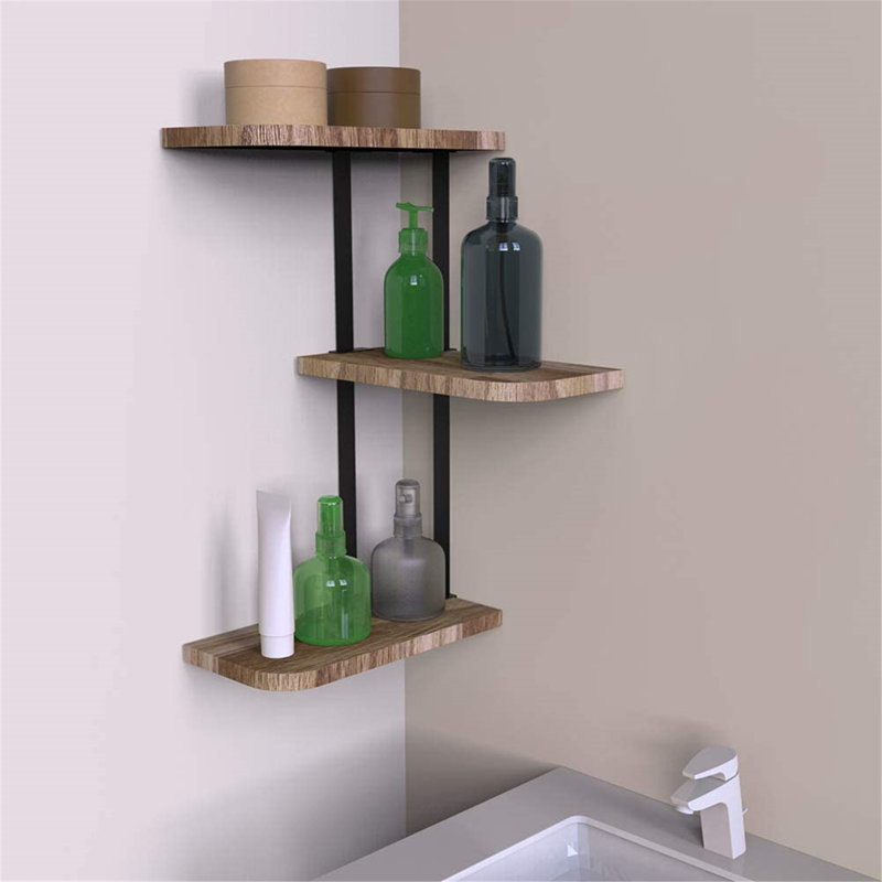 Radegund 3 Piece Solid Wood Floating Shelf
