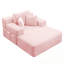Chaise longue avec 3 coussins et pochette de rangement-132433421
