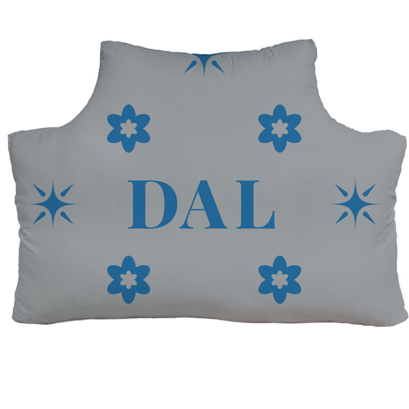Grand coussin de tête de lit Dallas 59,5 po x 29,5 po Dallas, Gris te bleu