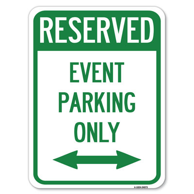 Event Parking Only (With Left Arrow)/24073