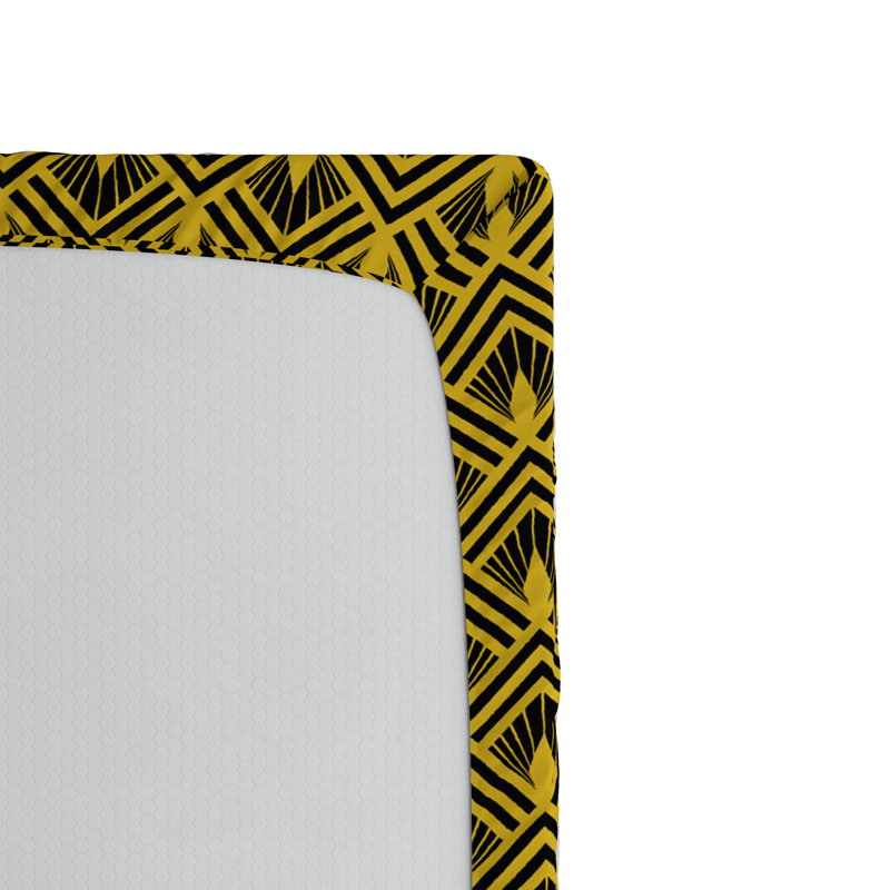 Microfiber Geometric Fitted Sheet, Full Fitted Sheet