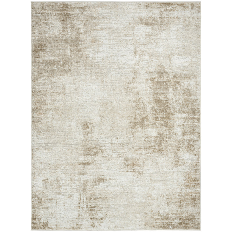 Tapis taupe ivoire 4 pi x 6 pi Mathews, Rectangle 4pi x 6 pi