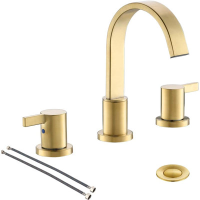 Widespread Bathroom Faucet with Drain Assembly -  KADILAC, WF040-1-BG