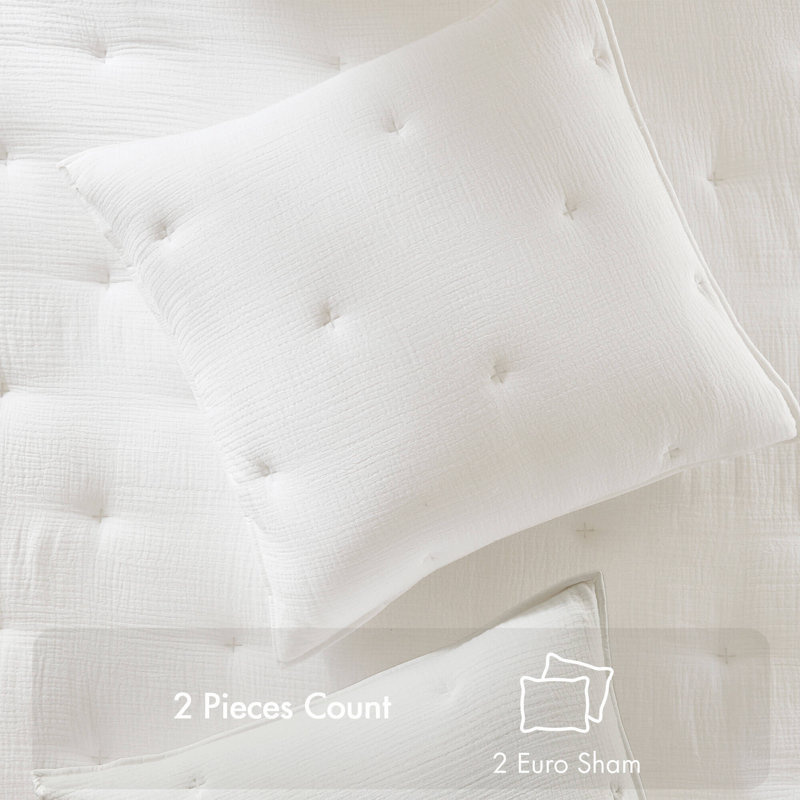 Ensembles de literie douillets en coton Cosy, blanc, brodé, pour la décoration intérieure