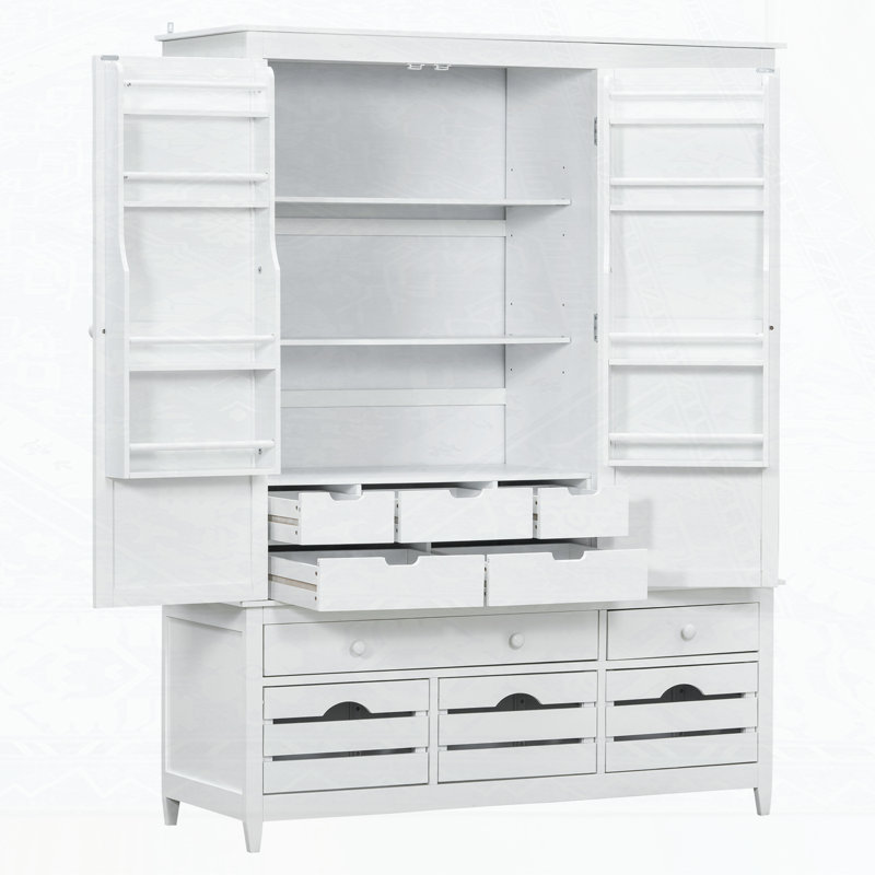 Large Kitchen Storage Cabinet Cupboard with 10 Drawers