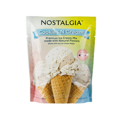 Mélange pour débutants avec crème glacée faite maison de qualité supérieure de 2 pintes Nostalgia (paquet de 8)