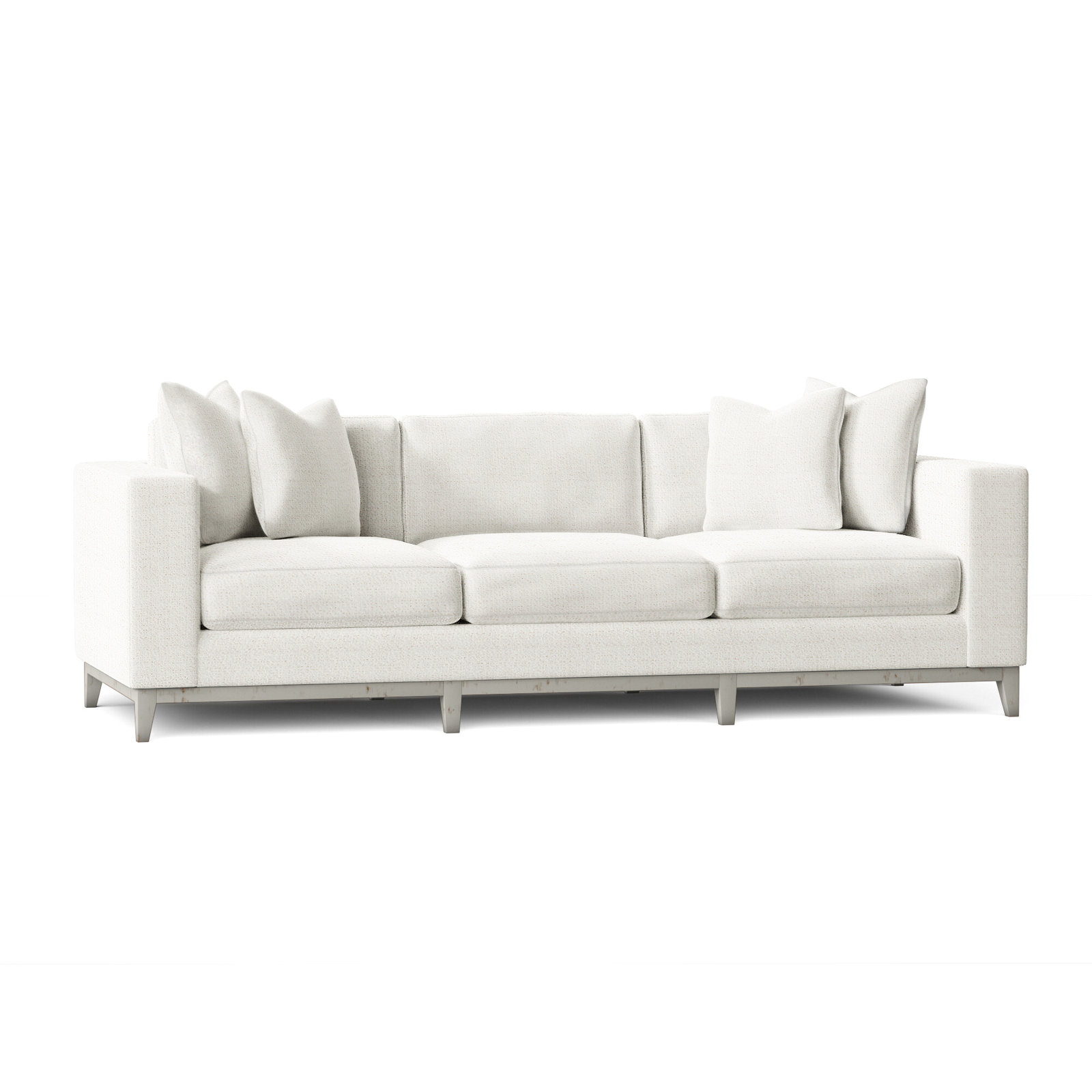 Noel 100" Square Arm Sofa, Dorado Snow Crypton® Chenille 5558-000, Antique White
