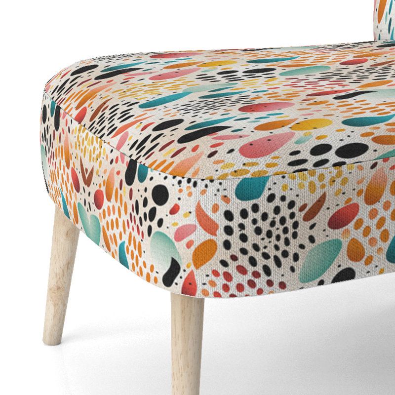 Rainbow Cheetah Rain - Chaise d'appoint rembourrée moderne et contemporaine