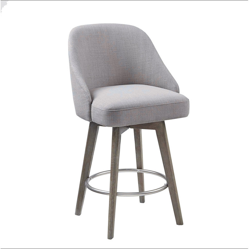 Tabouret de comptoir avec siège pivotant, Gris