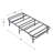 Cati 14 Inch Twin Size Folding Bed Frame Set of 2, Tool Free Setup Twin Metal Platform Bed, Heavy Duty Foldable Bed Frame, No Box Spring Needed, Sturdy Steel Frame for Mattress