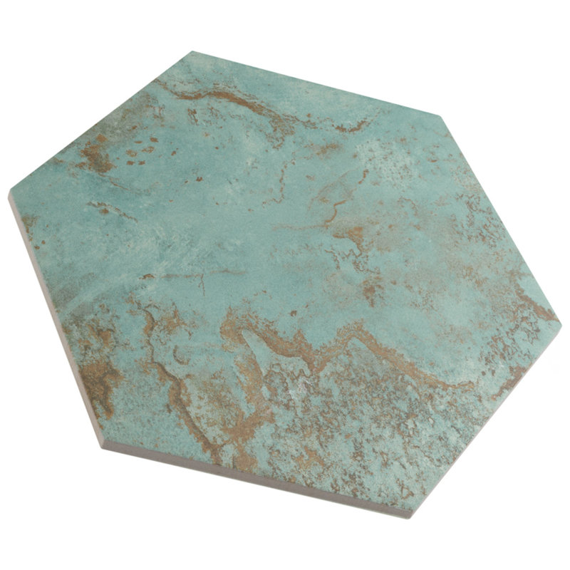 Carreau de porcelaine et de mur en zinc 10 po x 11 po Zinc Hex