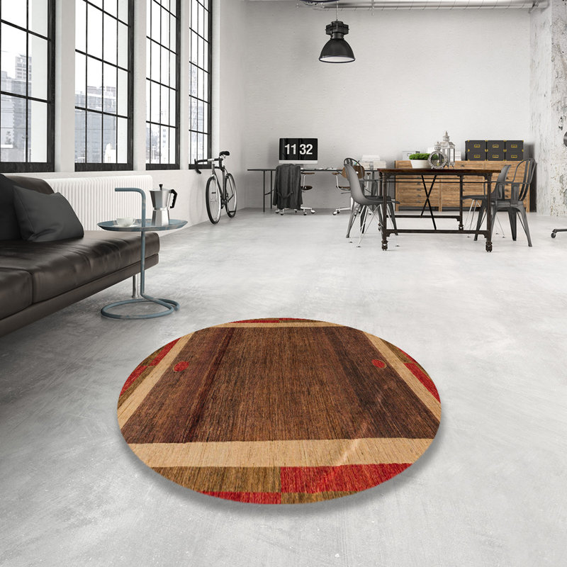 Abstract Indoor Rug, Round 8'