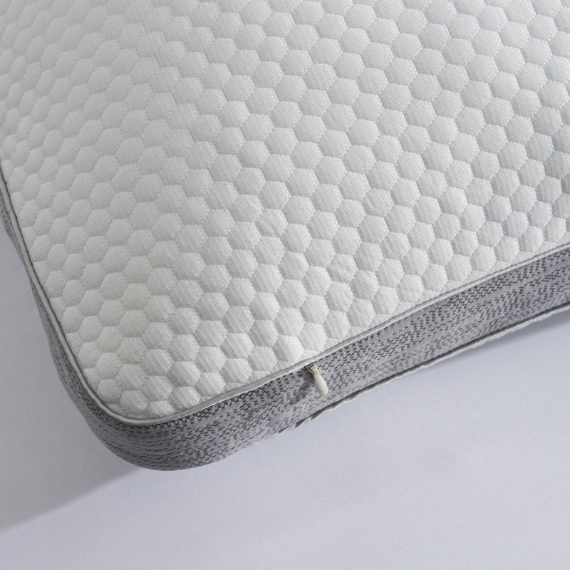 Bryt White and Gray Gel Foam Side Sleeper Pillow